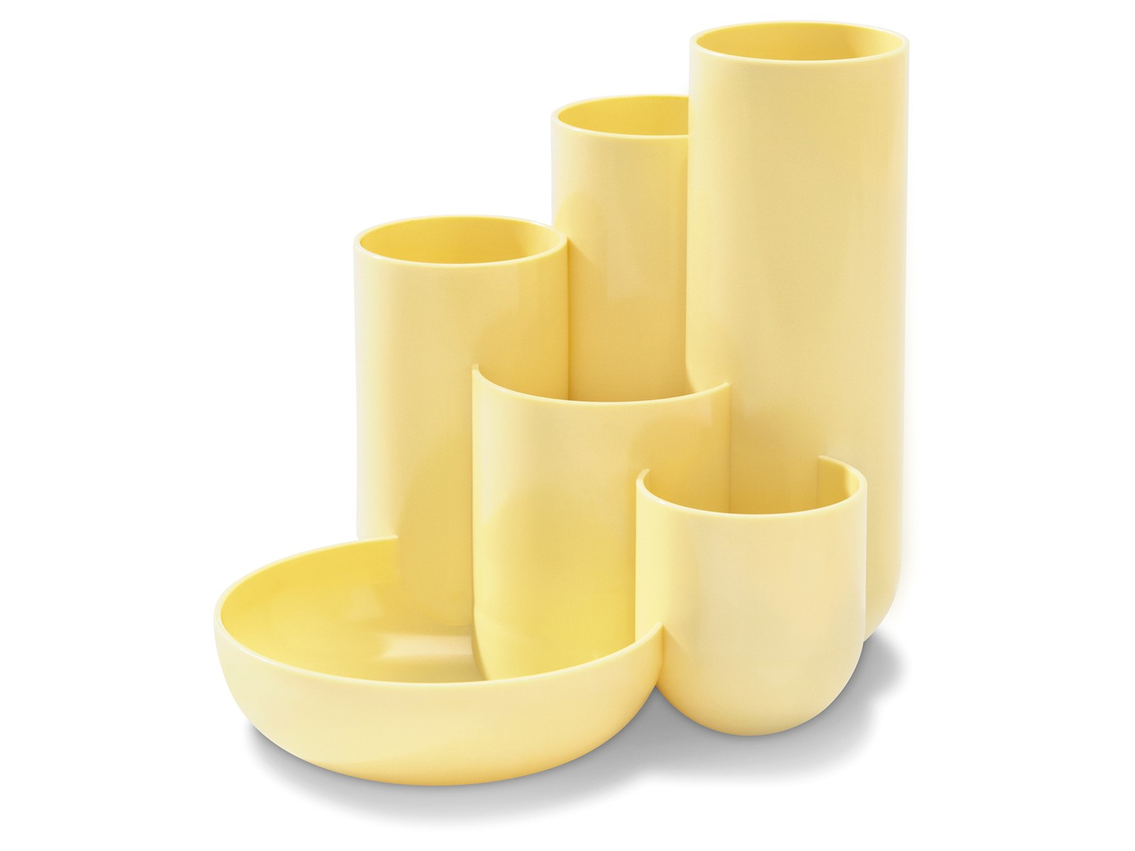 HAN CAMPUS Multiköcher, 6 Fächer, Polystyrol, Pastellgelb