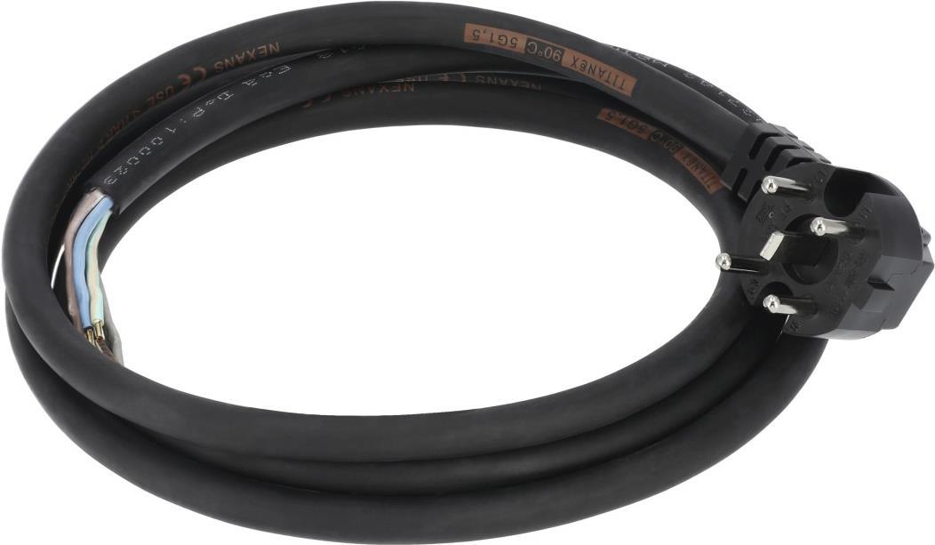 Xavax Geräteanschlusskabel mit gewinkeltem Starkstromstecker, für Herd etc., 2 m (00220798)