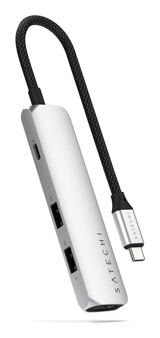 Satechi 4-in-1 Dockingstation USB-C HDMI 100W Power Delivery Silber