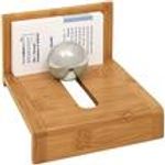 WEDO Visitenkartenhalter, aus Bambus, mit Stahlkugel durch die Stahlkugel werden die Karten gehalten (61 1407)