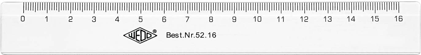 Wedo 52 16 Lineal 160 mm Kunststoff Transparent 1 Stück(e) (52 16)