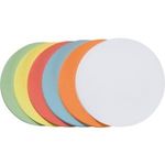 FRANKEN Moderationskarte, Kreis, Durchm.: 95 mm, sortiert in den Farben: weiß, hellblau, rot, gelb, orange und grün (UMZ 10 99)