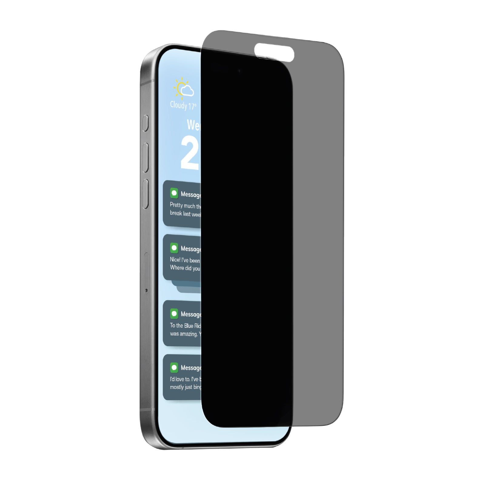 Puro Displayschutzglas mit Blickschutz Apple iPhone Air Schwarz