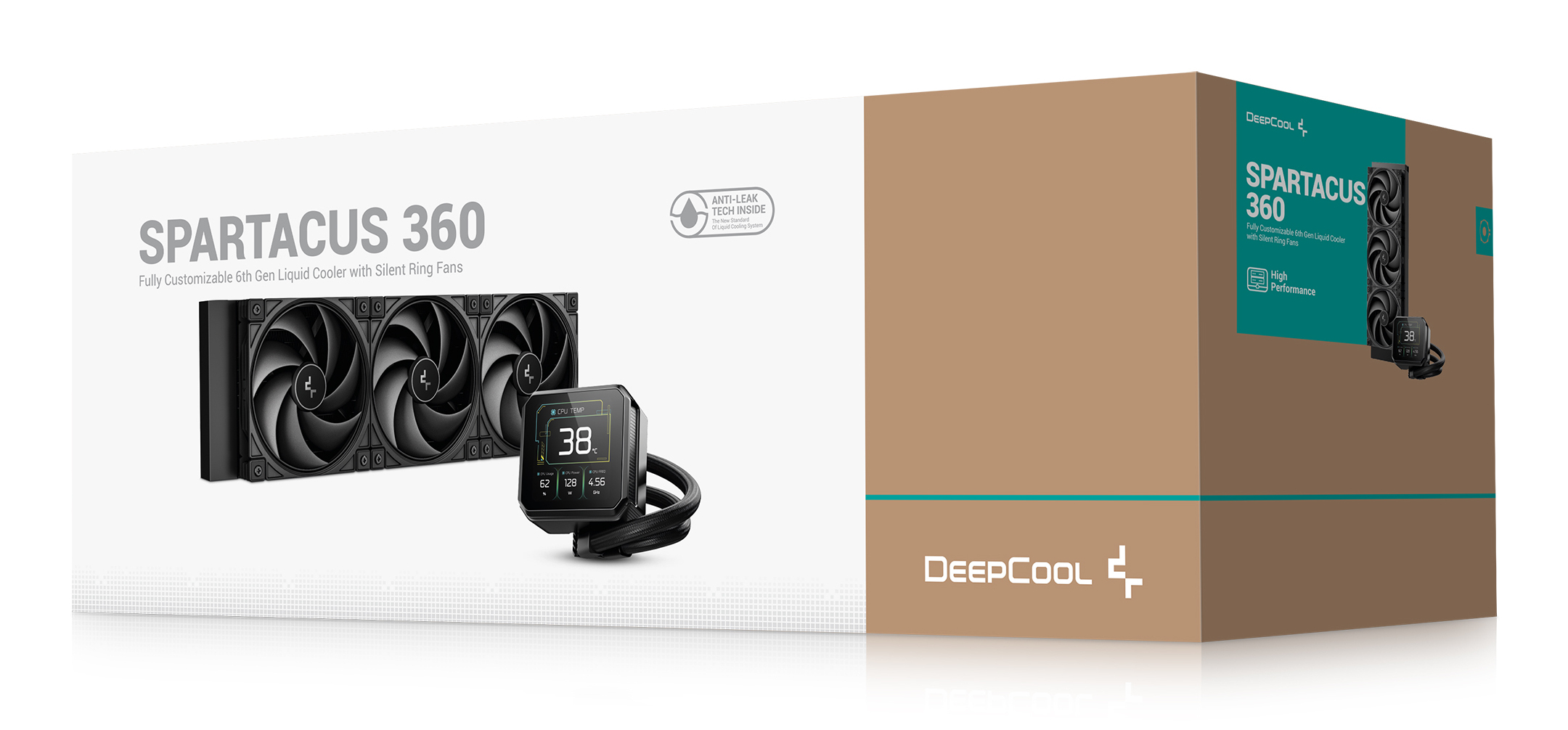 DeepCool SPARTACUS 360 LCD Prozessor-Flüssigkeitskühlung 360 mm Schwarz