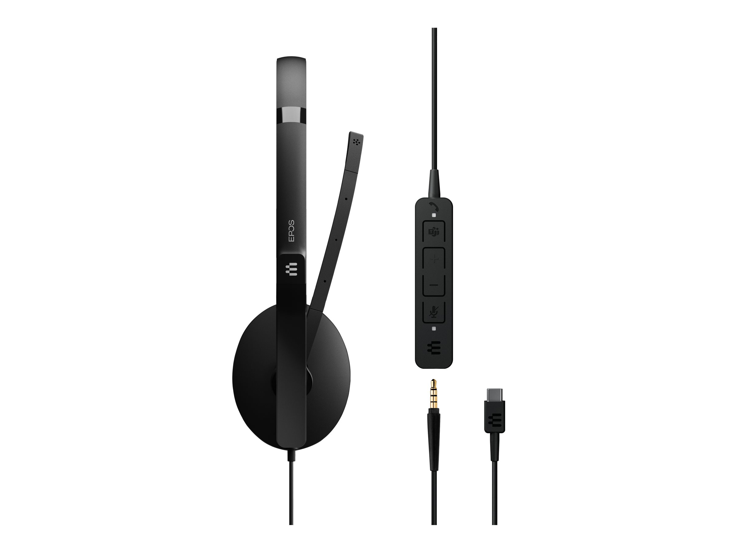 EPOS ADAPT 165T USB-C II Kabelgebundenes Stereo-Headset On-Ear Schwarz