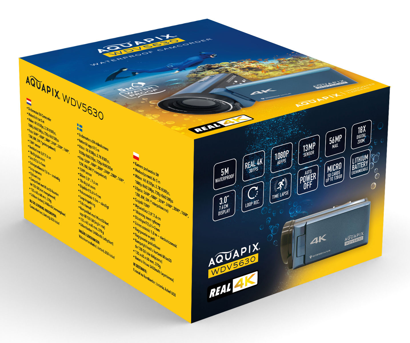 Easypix Aquapix WDV5630 3" 13 MP Grey Blue