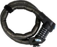 FISCHER Glieder-Fahrradschloss, Länge: 900 mm, schwarz Durchmesser: 24 mm, mit extrem robustes Stahlseil mit - 1 Stück (85860)