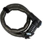FISCHER Glieder-Fahrradschloss, Länge: 900 mm, schwarz Durchmesser: 24 mm, mit extrem robustes Stahlseil mit - 1 Stück (85860)