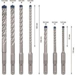 Bosch Accessories EXPERT SDS plus-7X 2608900195 Hammerbohrer 7teilig 5.0 mm, 6.0 mm, 8.0 mm, 6.0 mm, 8.0 mm, 10.0 mm, 12.0 mm SDS-Plus 7 St.