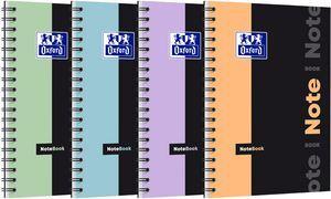 Oxford Studium Collegeblock NOTEBOOK Pastell, B5, seyès 80 Blatt, 4-fach gelocht, 90 g/qm Optik Papier, starker - 1 Stück (400180731)