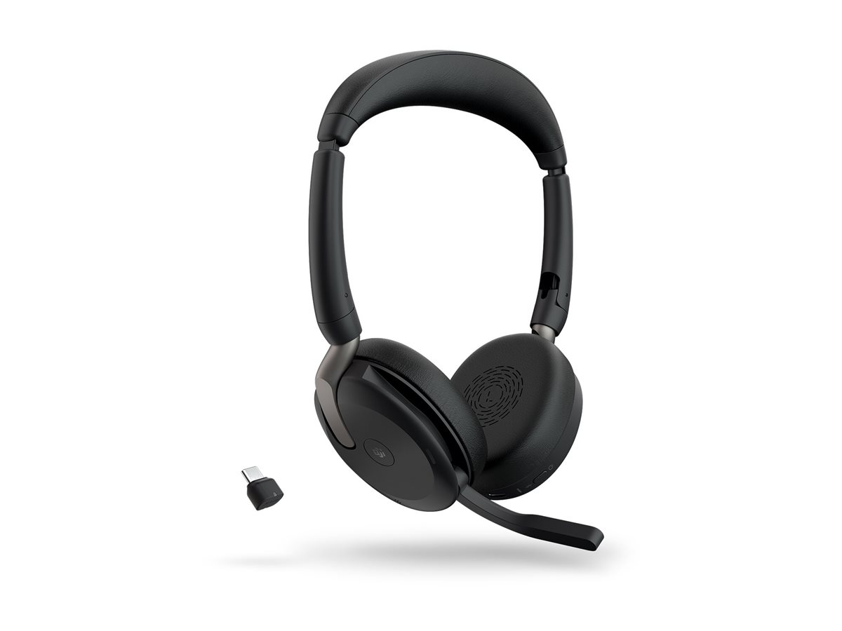 Jabra Evolve2 65 Flex MS Stereo On-Ear Headset Bluetooth ANC Schwarz