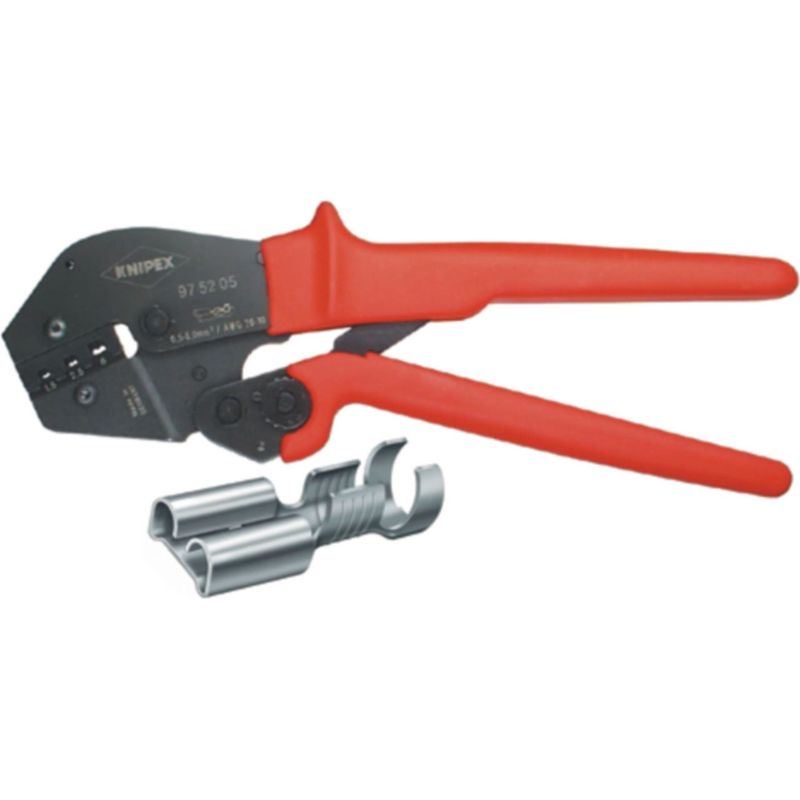 Knipex 97 52 05 SB Crimpwerkzeug Schwarz Rot Kabel-Crimper 97 52 05 SB
