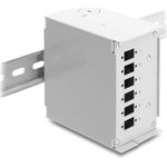 Delock LWL Patchfeld 6 Port für SC Simplex oder LC Duplex grau Metall zur Hutschienen Montage (91066)
