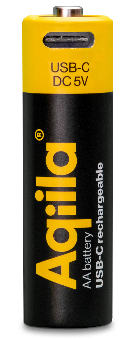 AQIILA AQ200AA367C4 AA Akku 2000 mAh 1,5 V USB-C Schwarz, Gelb