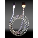 LC-POWER Kabel USB-Micro-1M-8 1m black/silver,USB A auf Micro-USB (LC-C-USB-MICRO-1M-8)