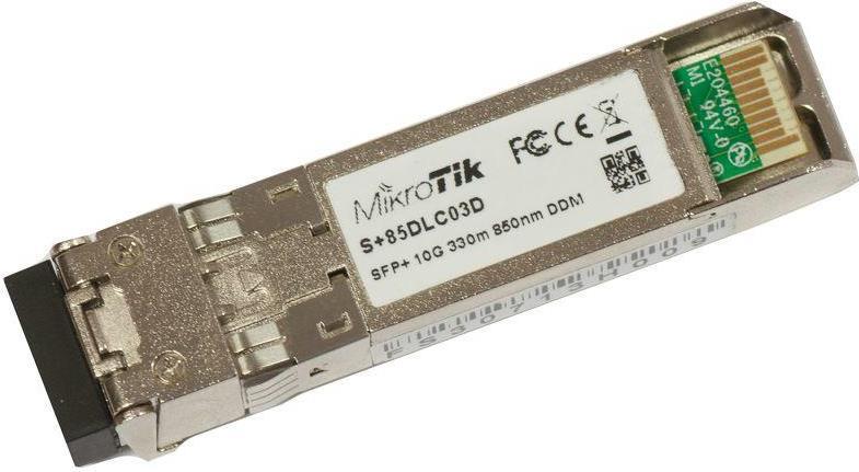 MikroTik S 85 DLC03D 10GbE SFP + SR-LC (SM) für 850nm CCR1036-8G-2S + EM Einheit (MT S+85DLC03D)