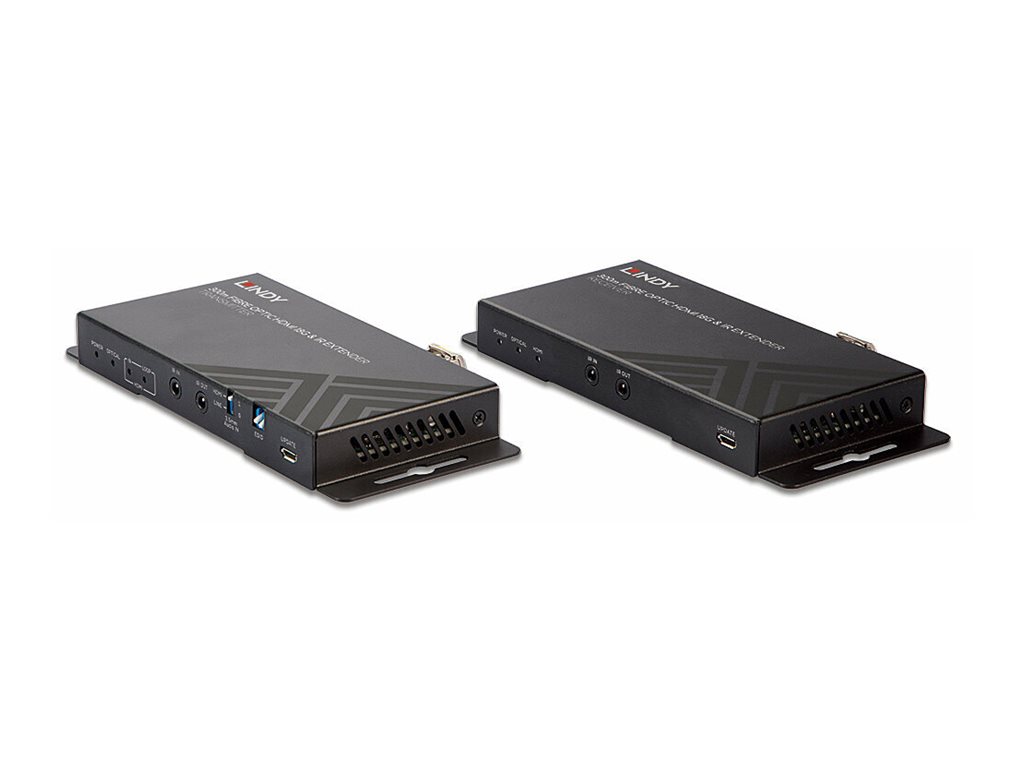 Lindy LINDY Fibre Optic HDMI 2.0 18G & IR Extender 4K@60Hz Schwarz