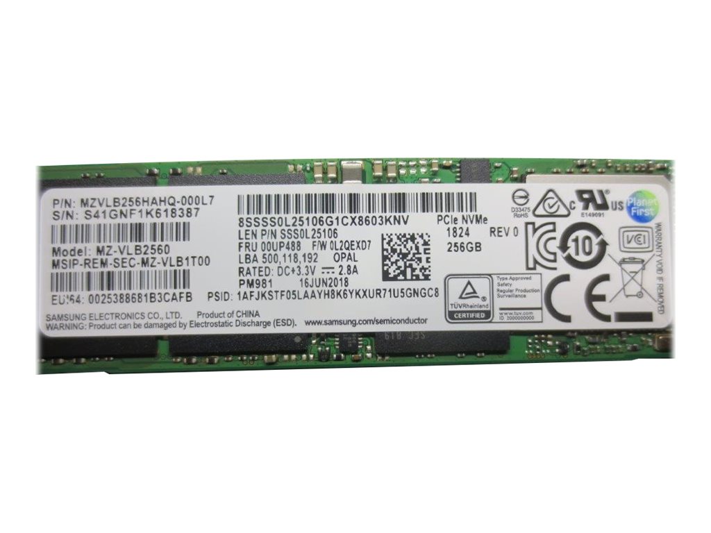 Lenovo SSD 256GB M.2 2280 PCIe NVMe (00UP488)