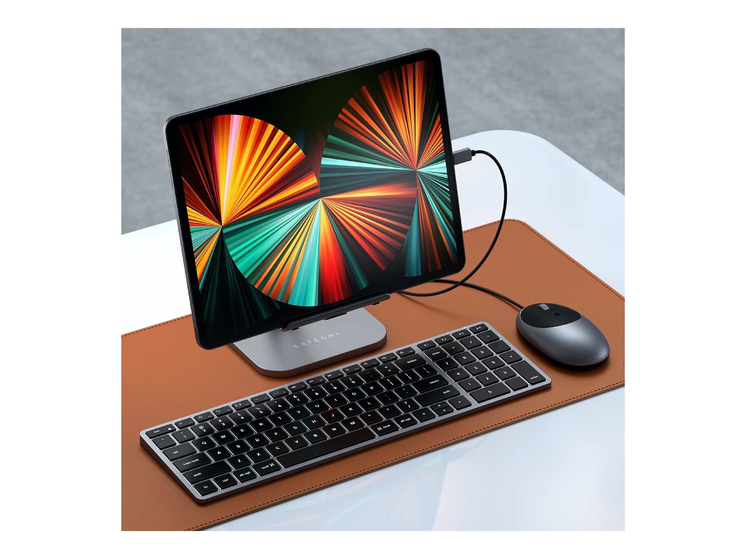 Satechi C1 Kabelgebundene Maus USB-C 3200 DPI Beidhändig Schwarz, Grau