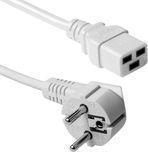 ACT Powercord mains connector CEE 7/7 male (angled) - C19 white 3 m (AK5416)