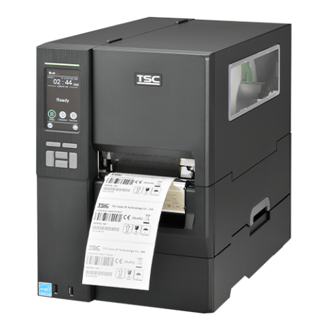 TSC MH341P Etikettendrucker Thermodirekt/Thermotransfer 300 dpi 305 mm/s RAM 256 MB Flash 512 MB Rewinder Schwarz