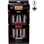 Bahco Ergo Werkstatt Schraubendreher-Set 5teilig Schlitz, Kreuzschlitz Phillips (BE-9881SL)