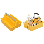 allit Tragekasten McPlus Carry 40, PP, gelb ergonomischer Bügelgriff aus Aluminium, 2 große Fächer, - 1 Stück (457279)