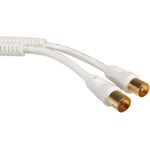 Antennenkabel >100dB, ST/BU mit Ferrite, weiss, 2,0m (11.09.4571)