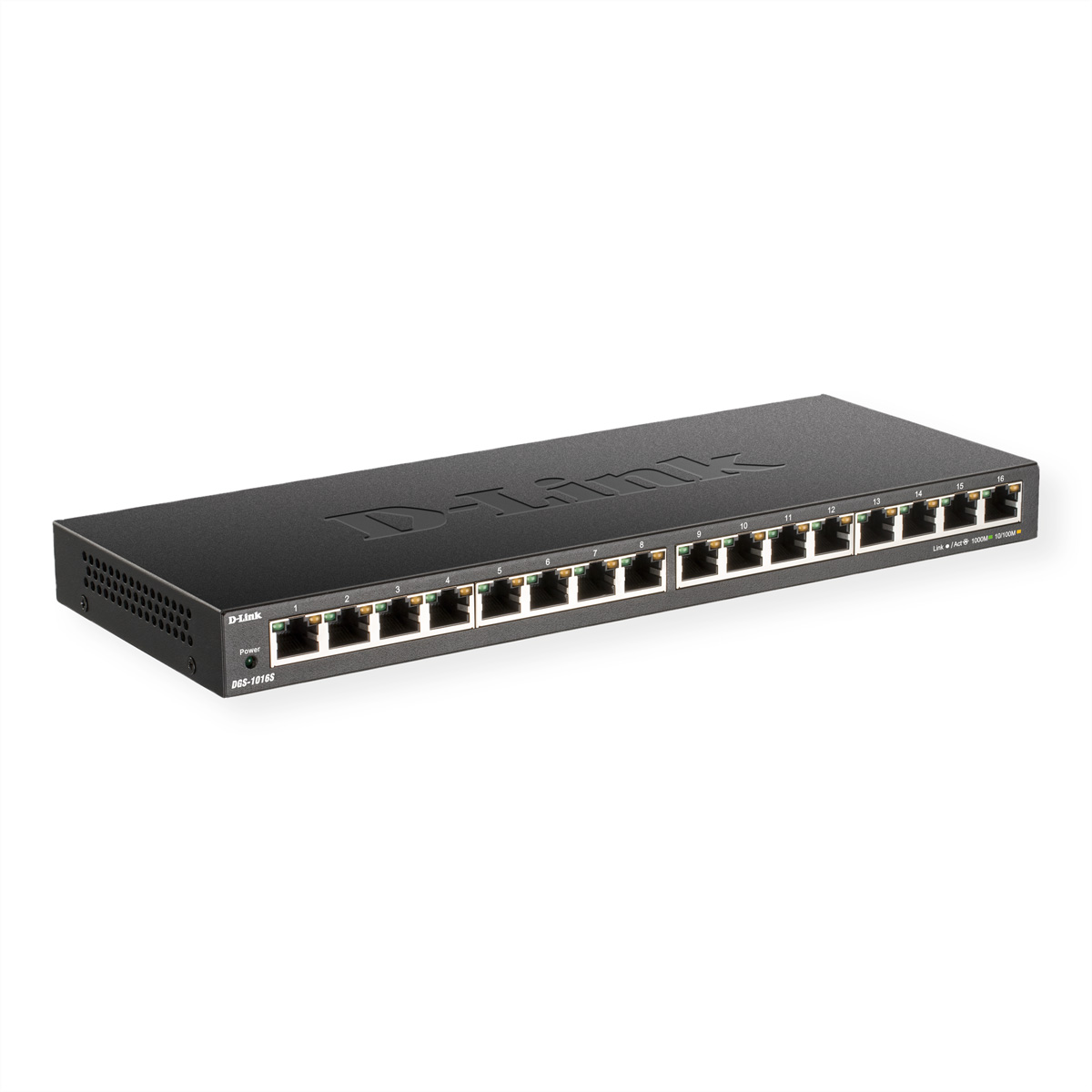 D-Link DGS-1016S 16-Port Gigabit Ethernet Switch Schwarz