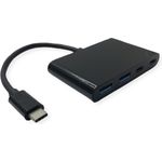 VALUE USB 3.2 Gen 1 Hub, 4fach (2x A+ 2x C), Typ C Anschlusskabel (14.99.5041)