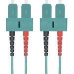 helos LWL Patchkabel 50/125µm OM3 SC 15,0m SC Duplex Stecker/Stecker,aqua (216670)