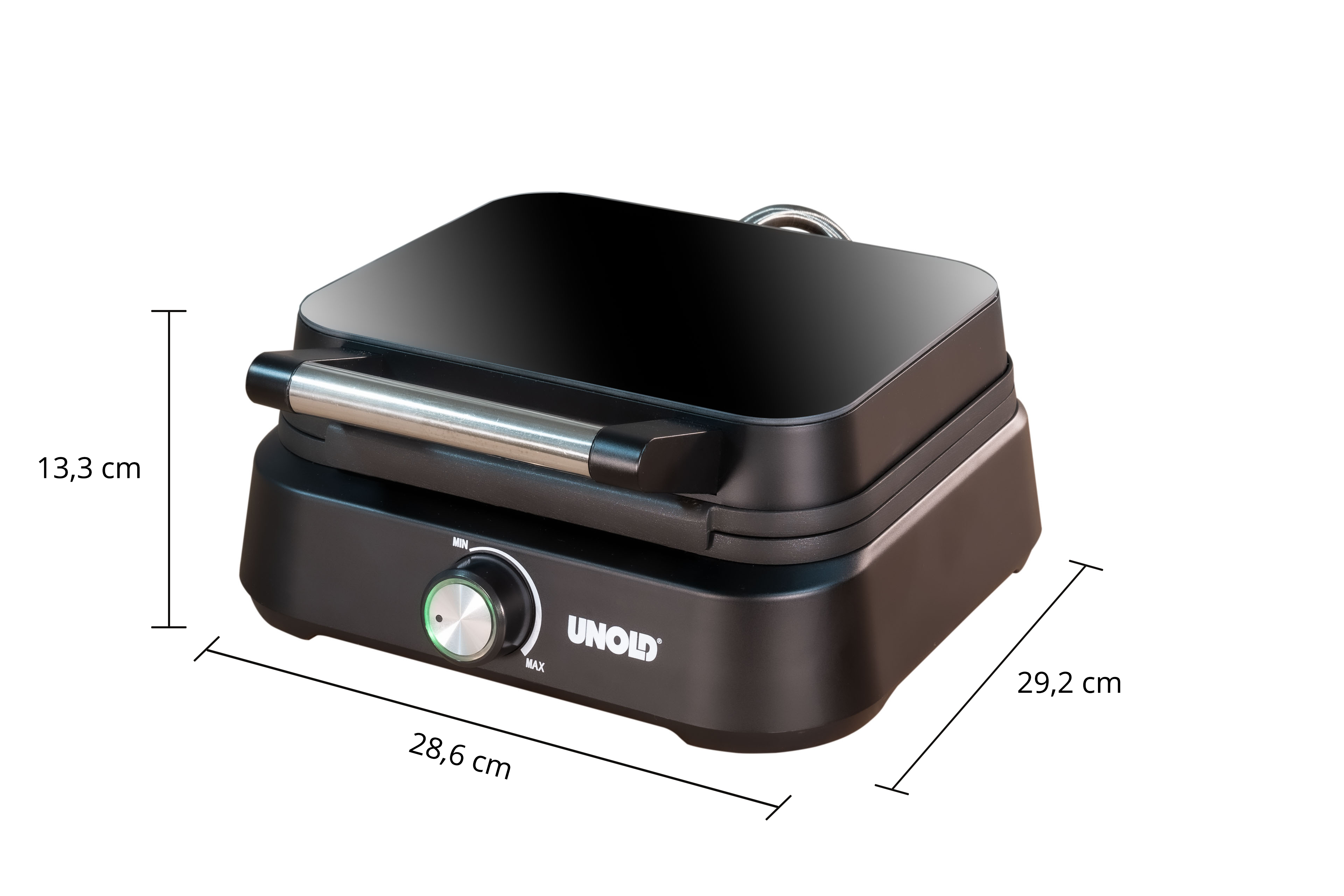 Unold Brüssel 48275 Doppel-Waffeleisen für belgische Waffeln 1500 W Schwarz