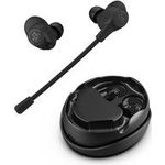 Jlab Work Buds True Wireless Earbuds Black Bluetooth In-Ear-Kopfhörer, Abnehmbares Mikrofon mit Geräuschunterdrückung (IEUEBWORKBUDSRBLK82)