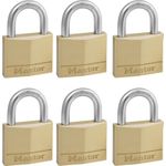 MASTER LOCK 40 mm breites Vorhngeschloss aus Massivmessing; 6er-Pack (P22214)
