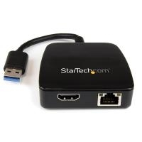 StarTech.com USB 3.0 MINI DOCKING ADAPTER Universal USB 3.0 Mini Docking Station Adapter - USB 3.0 Gigabit Ethernet Adapter NIC with HDMI (USB31GEHD)