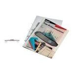 GBC Abheftzunge für Thermobindemappen, aus PVC, weiß 80 mm-Lochung, zum Abheften in allen gängigen Ringbüchern (IB412356)