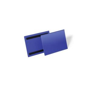 DURABLE Kennzeichnungstasche magnetisch A5 quer 210 x 148 mm 50 Stück Dunkelblau