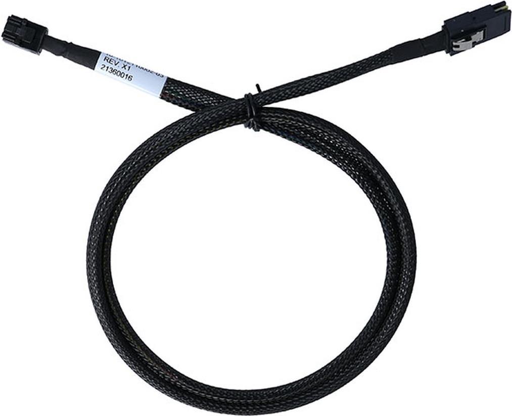 BLUELAN internes MiniSAS Hybrid Kabel, passiv, Mini-SAS HD (SFF-8643) auf Mini-SAS (SFF-8087), Imped