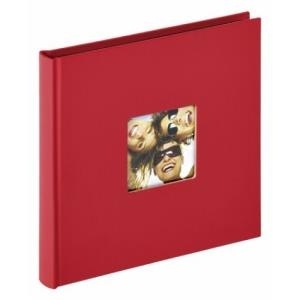 Walther Fun - Fotoalbum rot 18x18 30 schwarze Seiten Buch (FA-199-R)