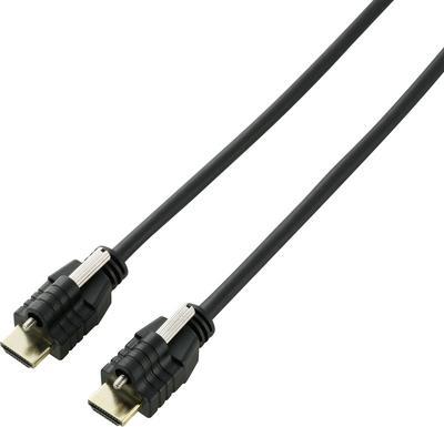 SpeaKa Professional HDMI Anschlusskabel HDMI-A Stecker, HDMI-A Stecker 3.00 m Schwarz SP-9784188 Audio Return Channel, vergoldete Steckkontakte, schraubbar (SP-9784188)