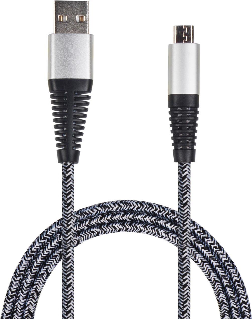 2GO Cable Micro-USB 1m silver
