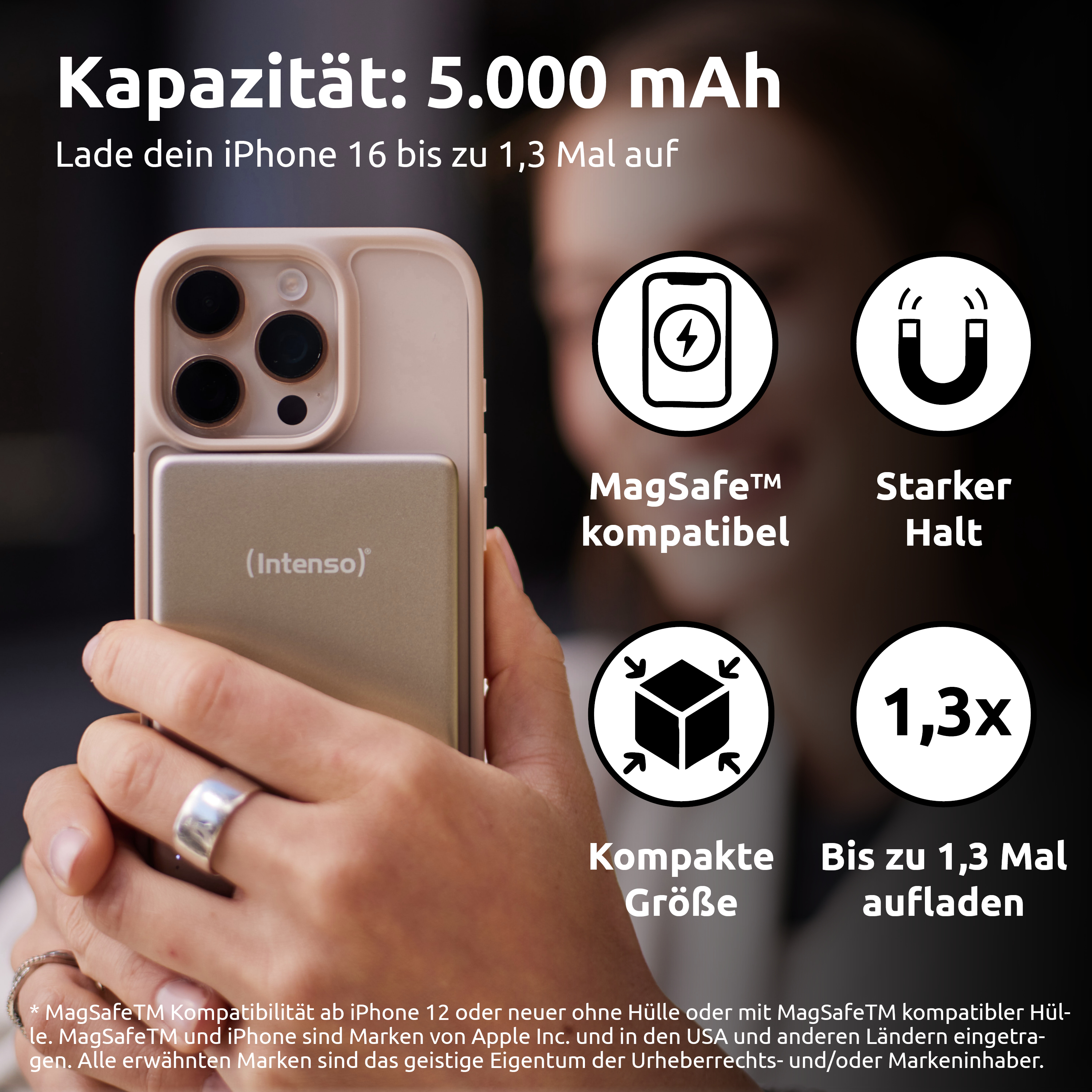 Intenso MW5000 Powerbank 5000 mAh USB Typ-C Champagner