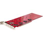 StarTech.com Quad M.2 PCIe Adapter Card, x16 Quad NVMe or AHCI M.2 SSD to PCI Express 4,0, Up to 7,8GBps/Drive, For 2242/2260/2280/22110mm PCIe M-Key M2 SSDs, Bifurcation Required (QUAD-M2-PCIE-CARD-B)