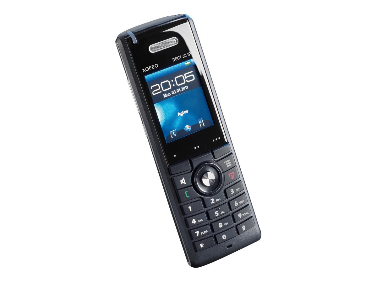 AGFEO DECT 60 IP Schnurloses Erweiterungshandgerät DECT VoIP Schwarz