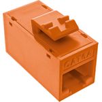 InLine 8er Pack Keystone RJ45 Buchse/Buchse ungeschirmt Cat.6A orange (76217O)