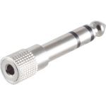 S/CONN maximum connectivity Adapter, Klinkenstecker Stereo 6,3mm auf Klinkenkupplung Stereo 3,5mm, Metall (57070-M)