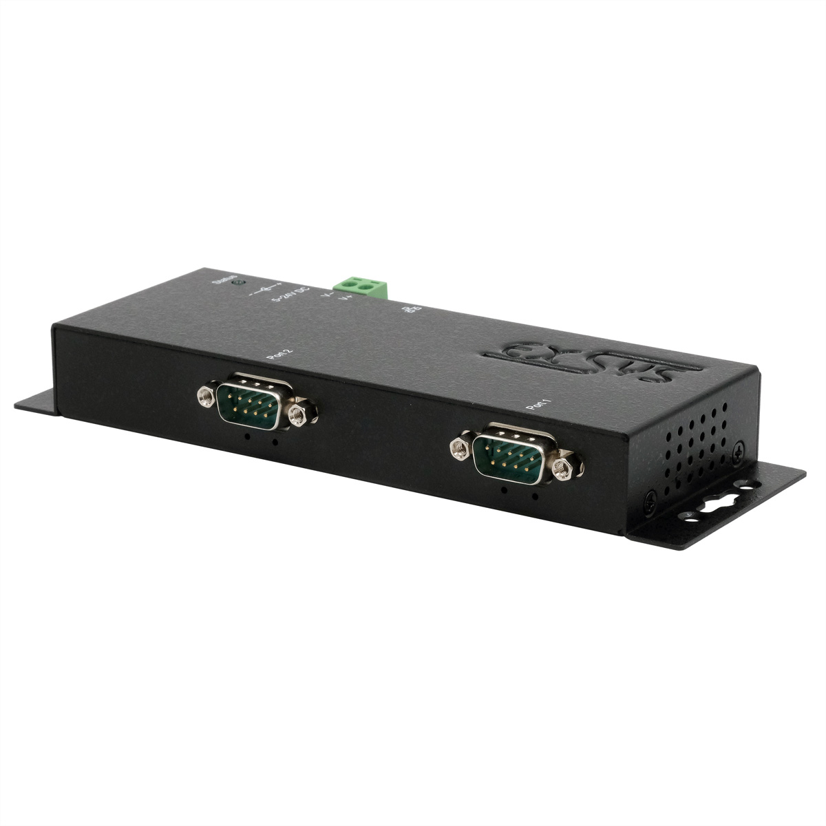 Exsys EX-6122-2 Ethernet zu 2x RS-232/422/485 Netzwerkadapter, inkl. 12V/3A Netzteil