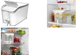 EDA Getränkespender, 5 Liter, transparent mit Deckel aus Kunststoff Polysyrol Crystal, lebensmittelgeeignet, - 1 Stück (010688 NA/BL)