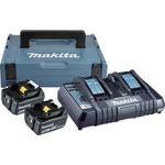 Makita DC18RD Batterieladegerät + Batterie 2 x (197629-2)
