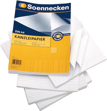 SOENNECKEN Kanzleipapier 5281 A3/A4 o. Korrekturrand lin. 250 Bl./Pack. (5281)